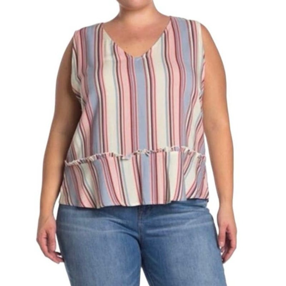NWT Fourteenth Place Boho Striped
Hi Low Sleevless Blouse Size 1x
Nordstrom